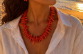 Natural coral necklace