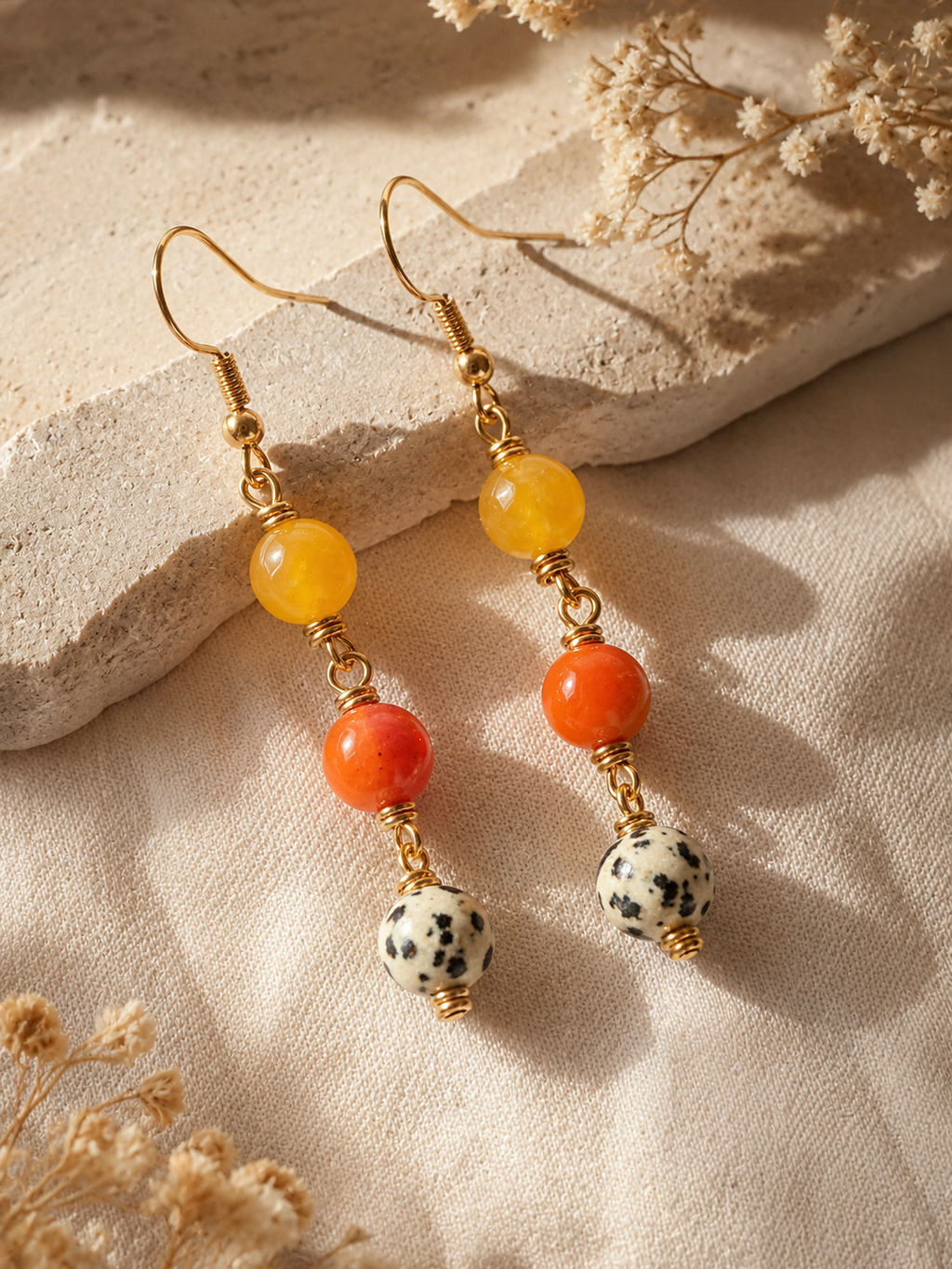 Apricot speckle drops