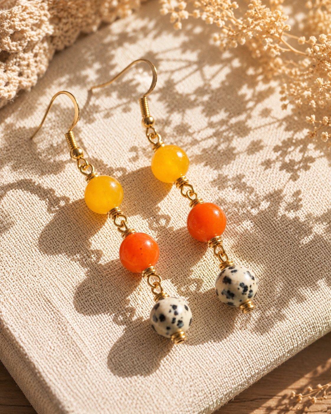 Apricot speckle drops