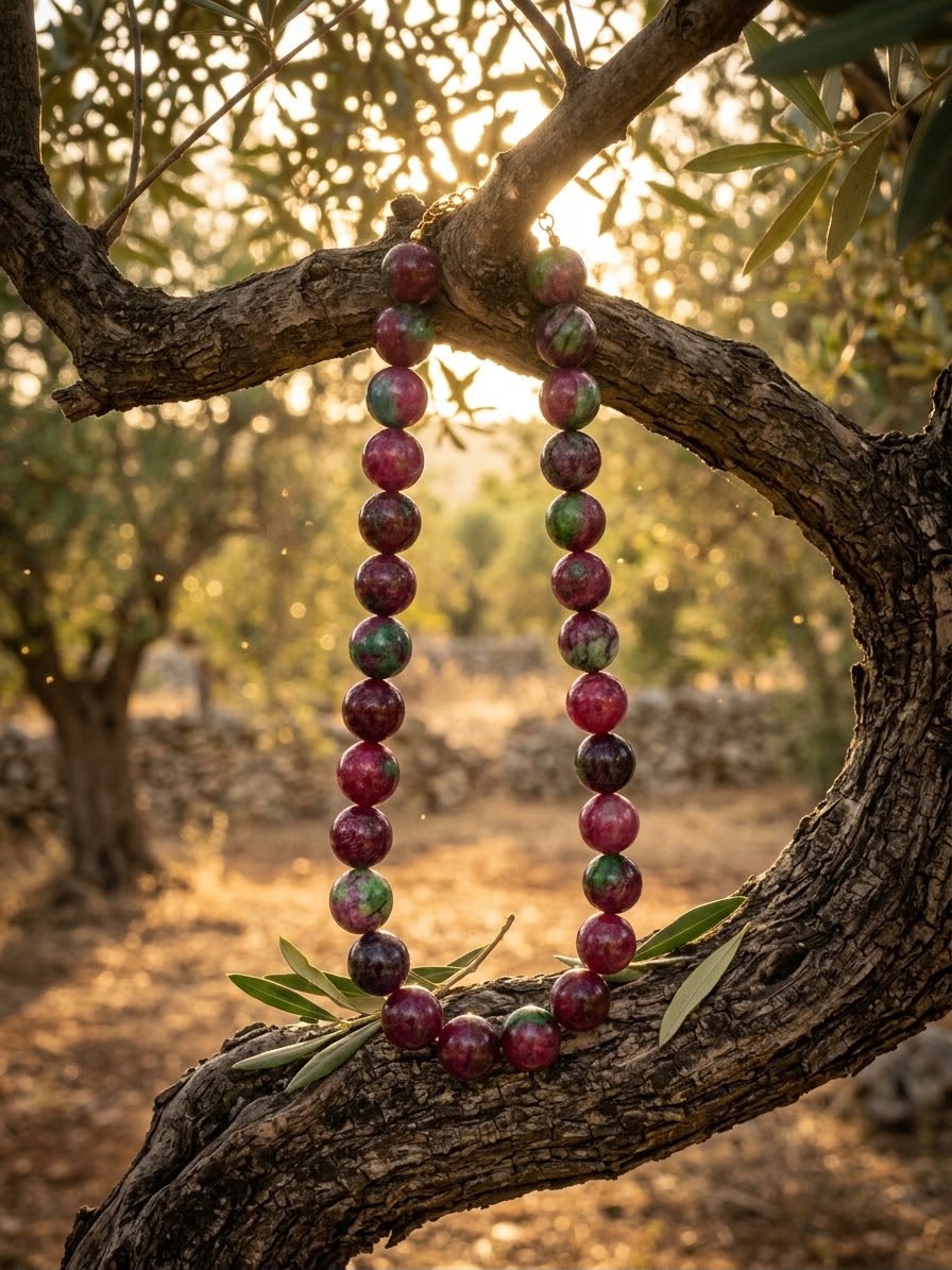 Plum Agate Statement Necklace