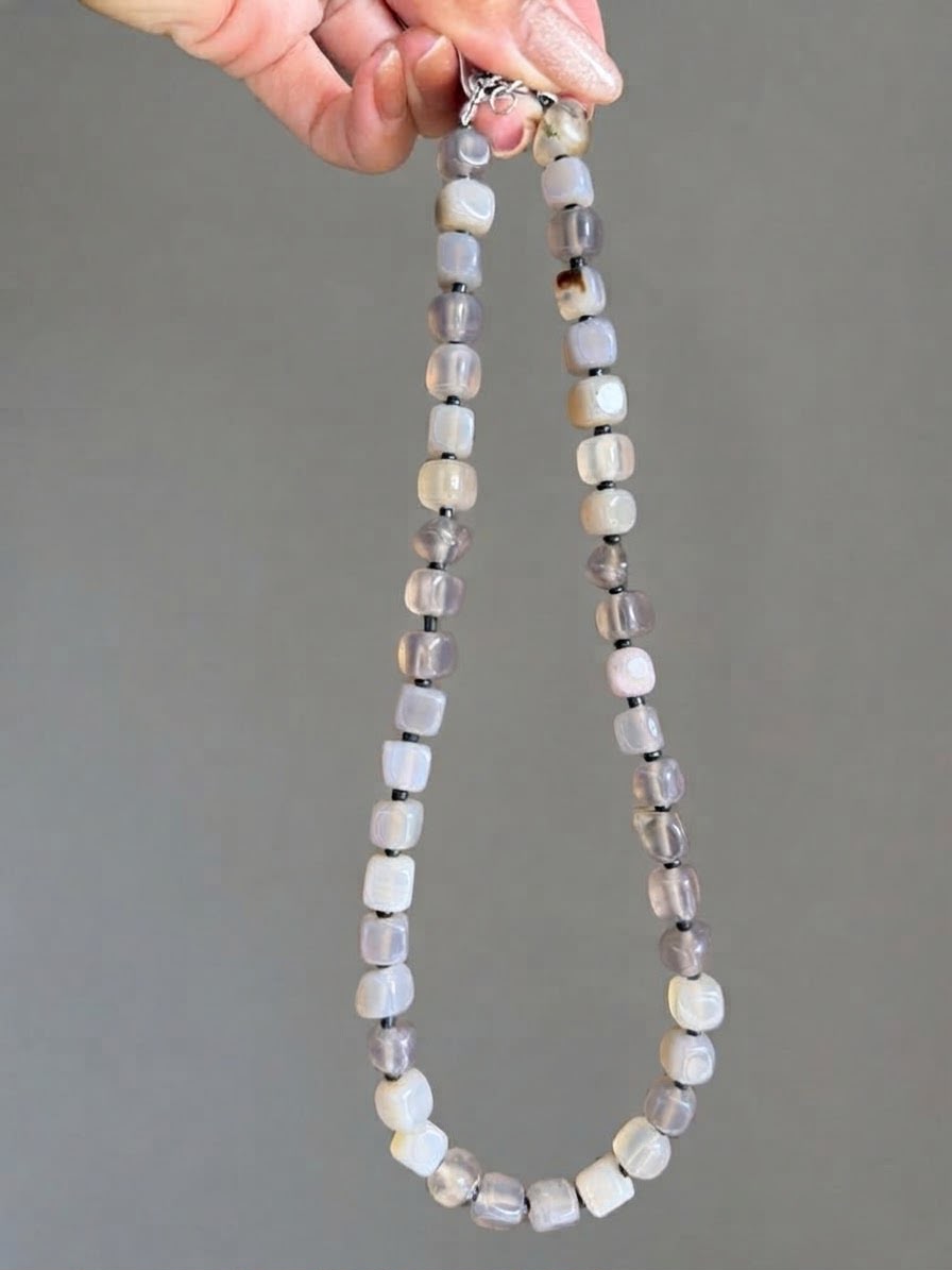 Smoke agate necklace