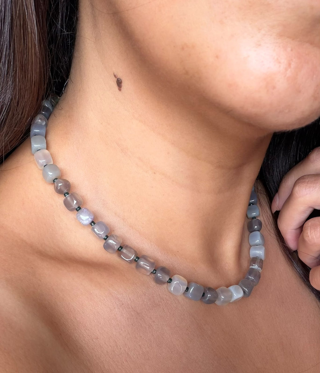 Smoke agate necklace